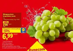 Lidl Winogrona jasne bezpestkowe, luzem oferta