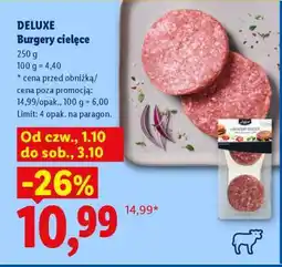 Lidl DELUXE Burgery cielęce oferta