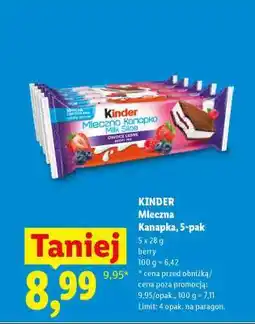 Lidl Kinder Mleczna kanapka, 5-pak oferta