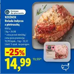 Lidl RZEŹNIK Rolada indycza z pietruszką oferta