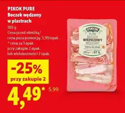 Lidl PIKOK PURE Boczek wędzony w plastrach oferta