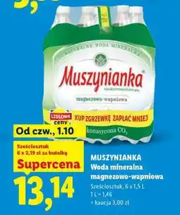 Lidl MUSZYNIANKA Woda mineralna magnezowo- -wapniowa oferta