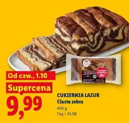 Lidl CUKIERNIA LAZUR Ciasto zebra oferta