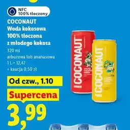 Lidl COCONAUT Woda kokosowa 100% tłoczona z młodego kokosa oferta