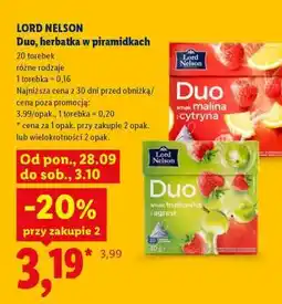 Lidl LORD NELSON Duo, herbatka w piramidkach oferta