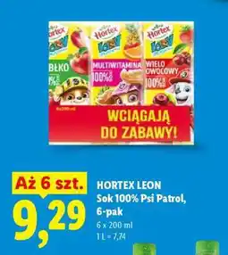 Lidl HORTEX LEON Sok 100% Psi Patrol, 6-pak oferta