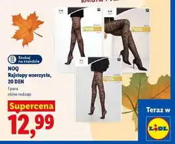 Lidl NOQ Rajstopy wzorzyste, 20 DEN oferta