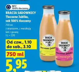 Lidl BRACIA SADOWNICY Tłoczone Jabłko, sok 100% tłoczony oferta