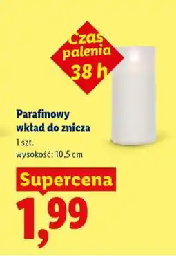 Lidl Parafinowy wkład do znicza oferta