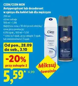 Lidl CIEN/CIEN MEN Antyperspirant lub dezodorant oferta