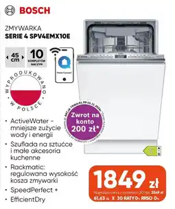 Max Elektro Zmywarka Bosch Serie 4 SPV4EMX10E oferta