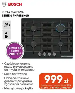 Max Elektro Płyta Gazowa Bosch Serie 4 PNP6B6K40 oferta