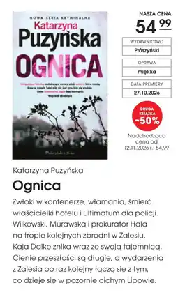 Świat Książki NOWA SERIA KRYMINALNA Katarzyna Puzyńska Ognica oferta