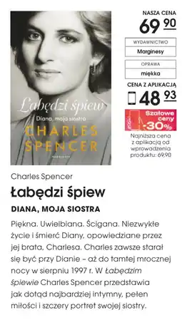 Świat Książki Łabędzi śpiew Diana, moja siostra Charles Spencer oferta