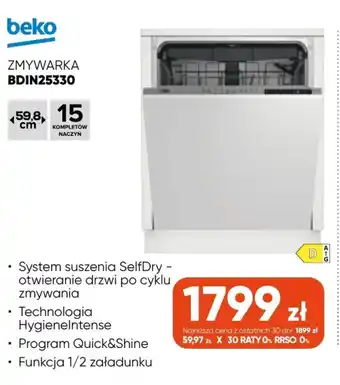 Zmywarka Beko BDIN25330