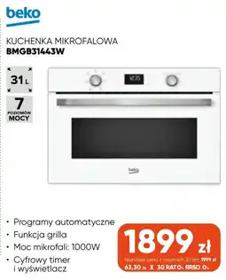 Max Elektro Kuchenka Mikrofalowa Beko BMGB31443W oferta