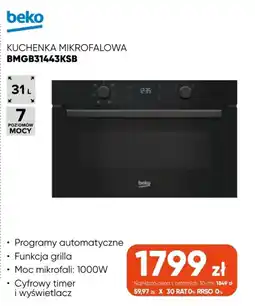 Max Elektro Kuchenka Mikrofalowa Beko BMGB31443KSB oferta