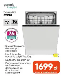Max Elektro Zmywarka Gorenje GV16D9 oferta