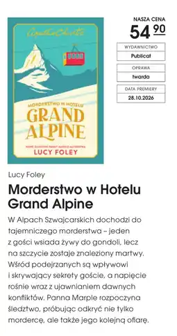 Świat Książki Morderstwo w Hotelu Grand Alpine oferta