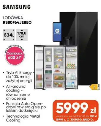 Lodówka Samsung RS80F64JEBEO