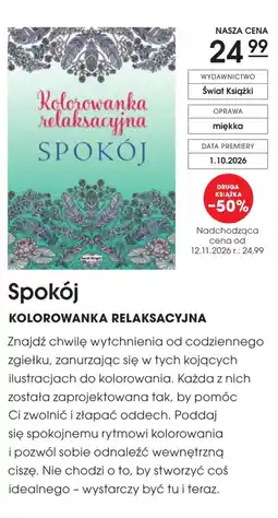 Świat Książki Kolorowanka Relaksacyjna Spokój oferta