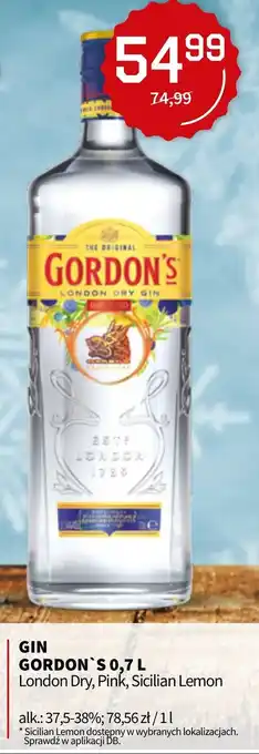 Duży Ben Gin Gordon's 0,7l oferta