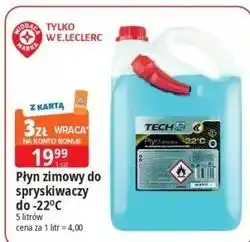 E.Leclerc Płyn zimowy do spryskiwaczy do -22°C TECH oferta