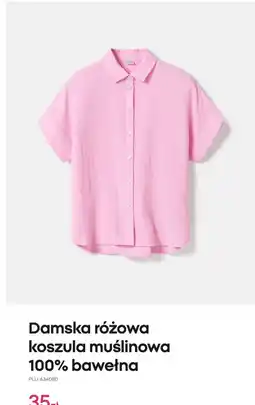 Pepco Damska różowa koszula muślinowa 100% bawełna oferta