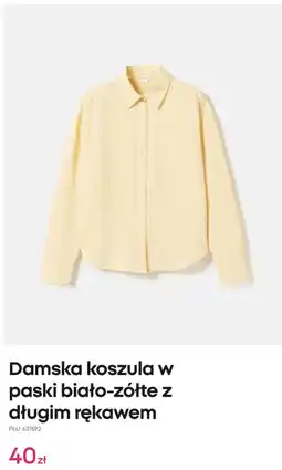 Pepco Damska koszula w paski biało-żółte z długim rękawem oferta