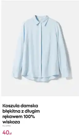 Pepco Koszula damska błękitna z długim rękawem 100% wiskoza oferta