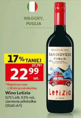 Wino sangiovese puglia półsłodkie Letizia