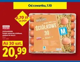 Lidl Jaja świeże ściółkowe Złota Nioska wielkość M 30 szt oferta
