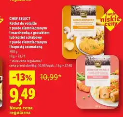 Lidl Kotlet de volaille z purée ziemniaczanym i marchewką z groszkiem Chef Select oferta