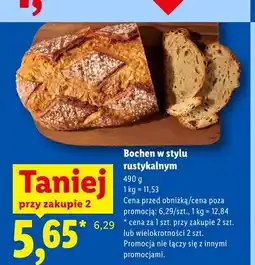 Lidl Chleb Bochen w stylu rustykalnym oferta