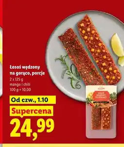 Lidl Łosoś wędzony na gorąco porcje mango i chili Targ Rybny 2-pak oferta
