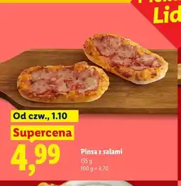 Lidl Pinsa z salami Piekarnia Lidla oferta