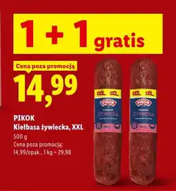 Lidl Kiełbasa żywiecka XXL Pikok oferta