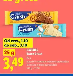 Lidl Baton Crush kokos w białej czekoladzie E.Wedel oferta