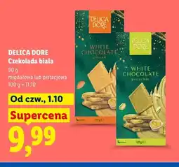 Lidl Czekolada biała pistacjowa Delica Dore oferta