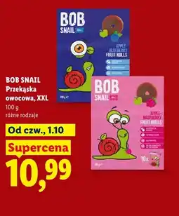 Lidl Przekąska owocowa XXL jabłko-malina Bob Snail oferta