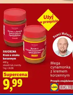 Lidl Krem o smaku korzennym Favorina smooth oferta