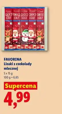 Lidl Lizaki z czekolady mlecznej Favorina 5-pak oferta
