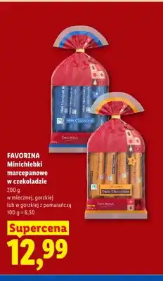 Lidl Minichlebki marcepanowe w czekoladzie gorzkiej z pomarańczą Favorina oferta