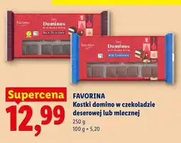 Lidl Kostki domino w czekoladzie mlecznej Favorina oferta
