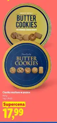 Lidl Ciastka maślane w puszce Butter Cookies oferta