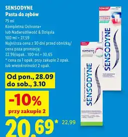Lidl Pasta do zębów Nadwrażliwość & Dziąsła Sensodyne oferta