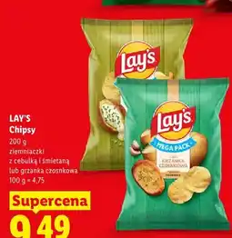 Lidl Chipsy Lay's ziemniaczki z cebulką i śmietaną oferta