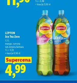 Lidl Herbata mrożona Lipton Ice Tea Zero zielona oferta
