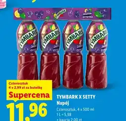 Lidl Napój jagoda-cytryna Tymbark x Setty 4-pak oferta