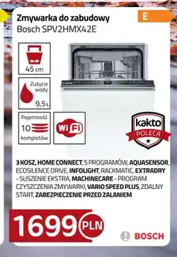 Kakto Zmywarka do zabudowy Bosch SPV2HMX42E oferta